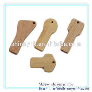 Shinny Gifts wooden key shape micro usb flash drives 128gb for business gifts SI-FDW00034